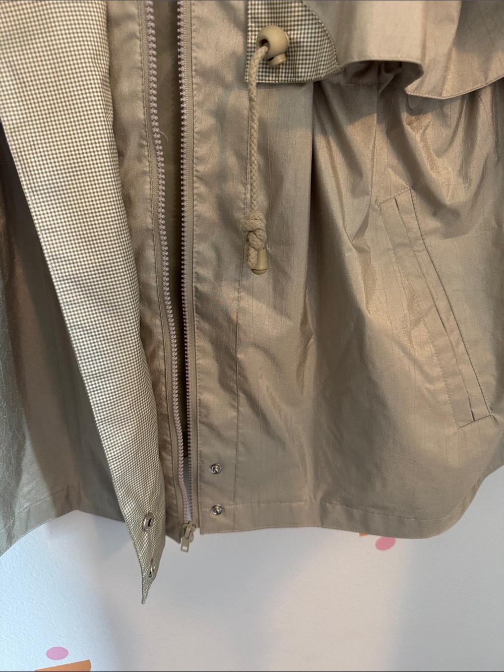 Vintage Cambridge Beige Lightweight Rain Jacket Windbreaker Women’s 2X N0224 - Picture 4 of 7